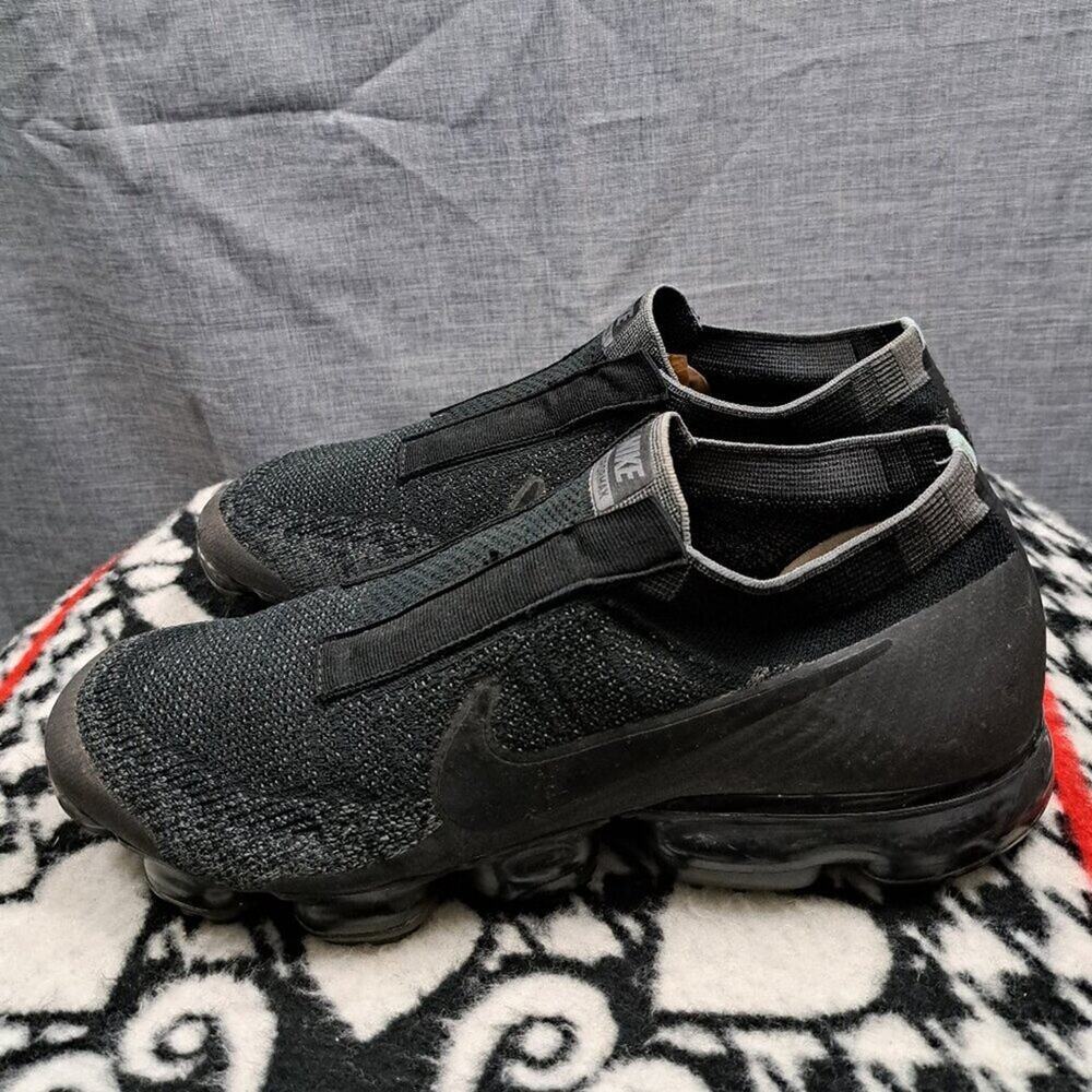 %Size 13 Nike Air VaporMax SE AQ0581-001 Laceless Triple Black Men A 27